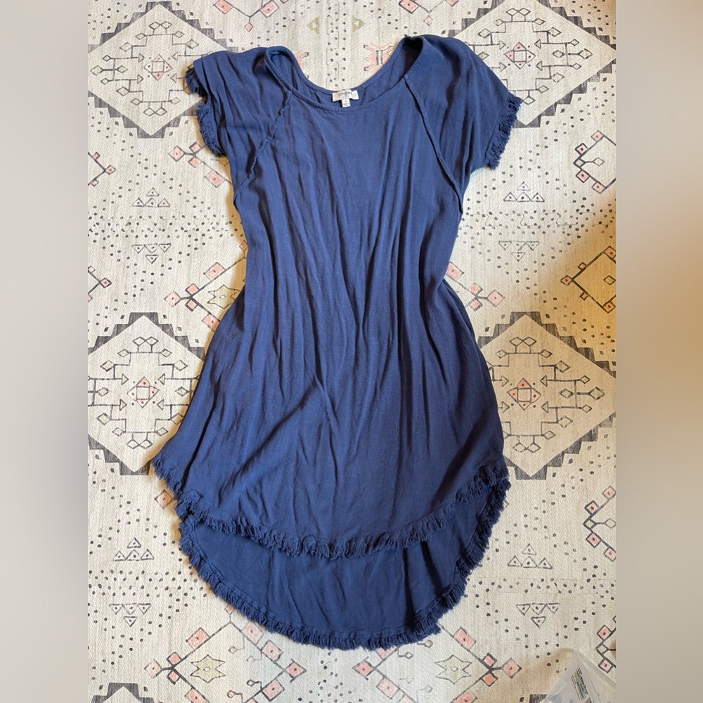 Size S blue UMGEE USA midi linen/ cotton dress